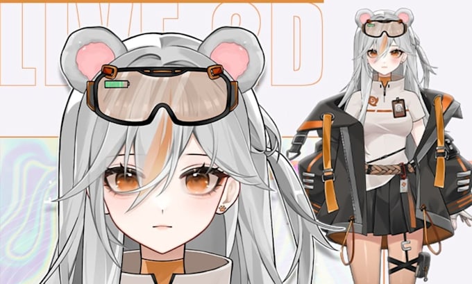 draw and rig vtuber model anime live2d vtuber model male female vtuber streaming