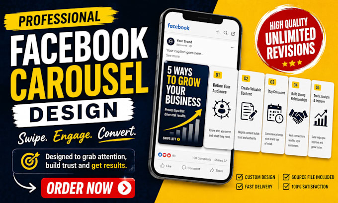 do a professional facebook carousel ad design