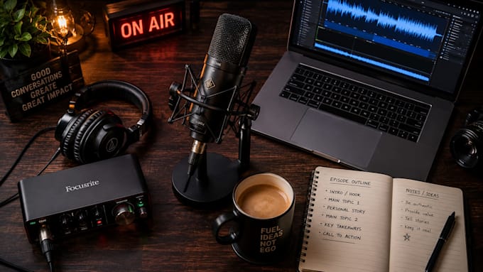edit your video podcast, add captions, and show notes