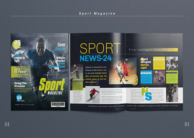 design sports magazines and sport booklets in adobe indesign