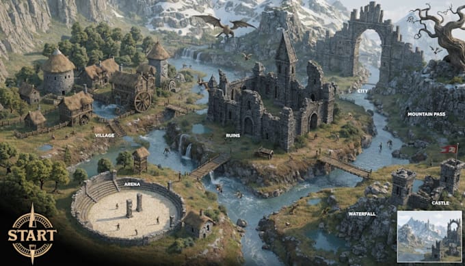 create fantasy game map, rpg, dnd