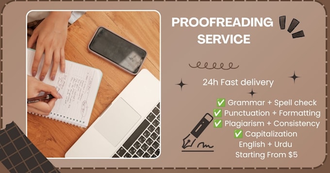 proofread and edit english and urdu documents with grammar
