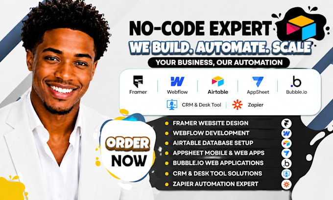 do framer webflow airtable data appsheet bubble io crm desk tool n8n zapier