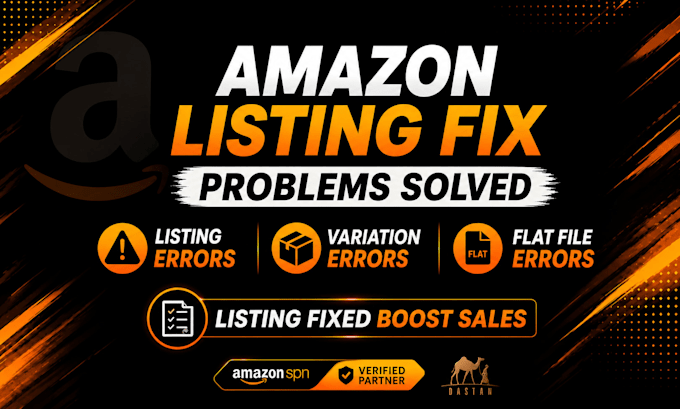 do amazon listing creation and fix flat file, variation, listing errors