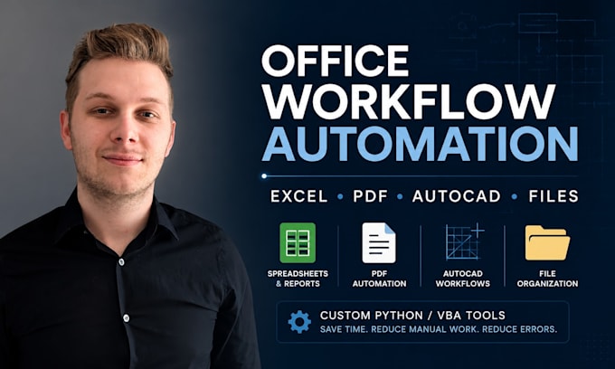 automate your excel, PDF, autocad, and office workflows