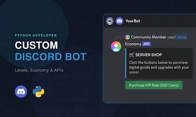 develop a custom discord bot for your server using python