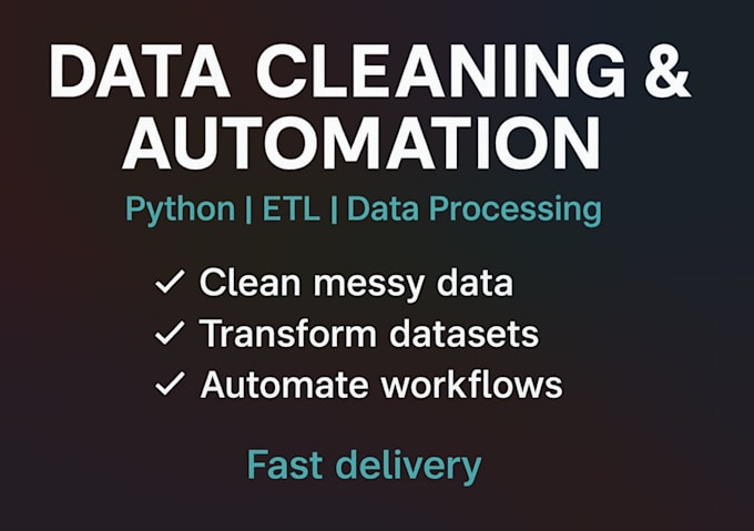clean, process and transform your data using python