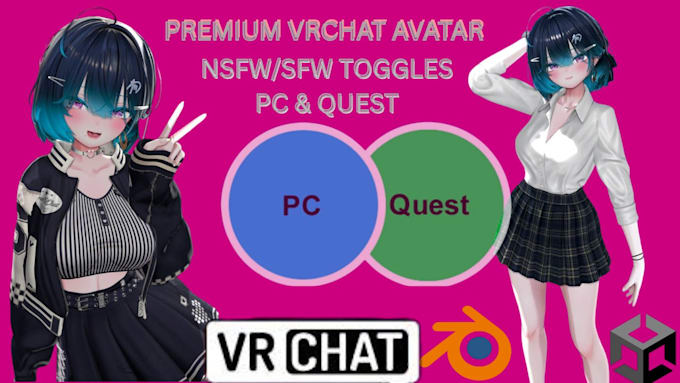 do custom vrchat avatar vrc model furry nsfw 3d vtuber vrc commission