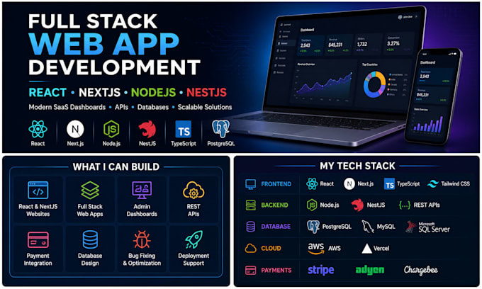develop full stack web app