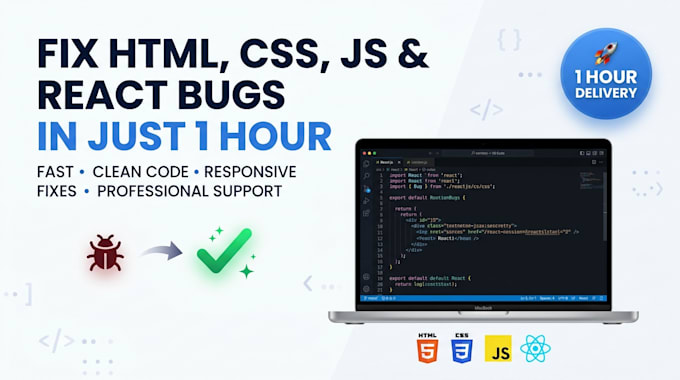 fix react, nextjs, javascript, HTML and CSS bugs