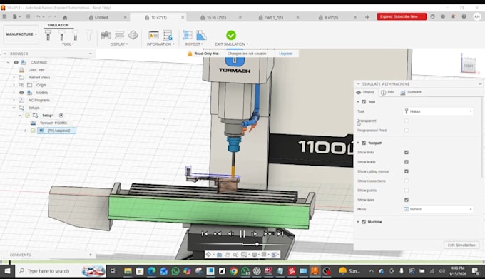 create fusion 360 cad models, cam toolpaths and cnc machining , 3,4,5 axis