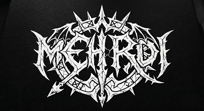 create a brutal heavy metal logo design