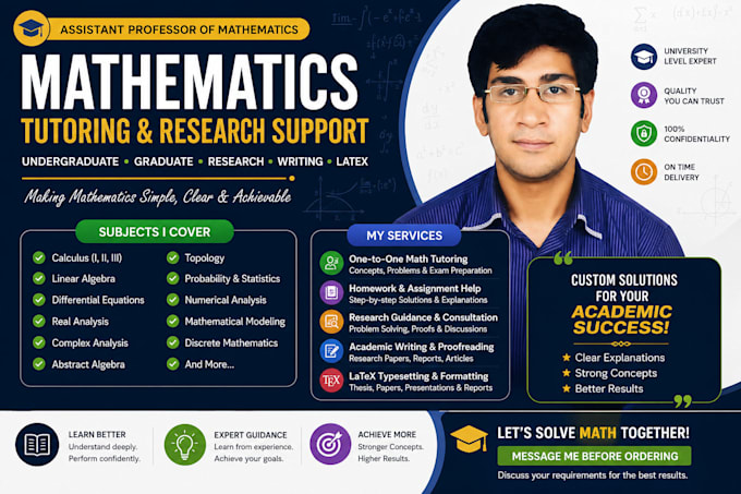 provide expert mathematics tutoring