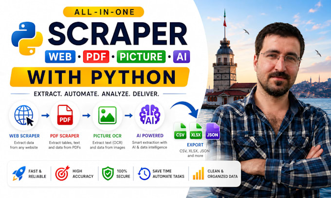 scrape website and PDF data with python
