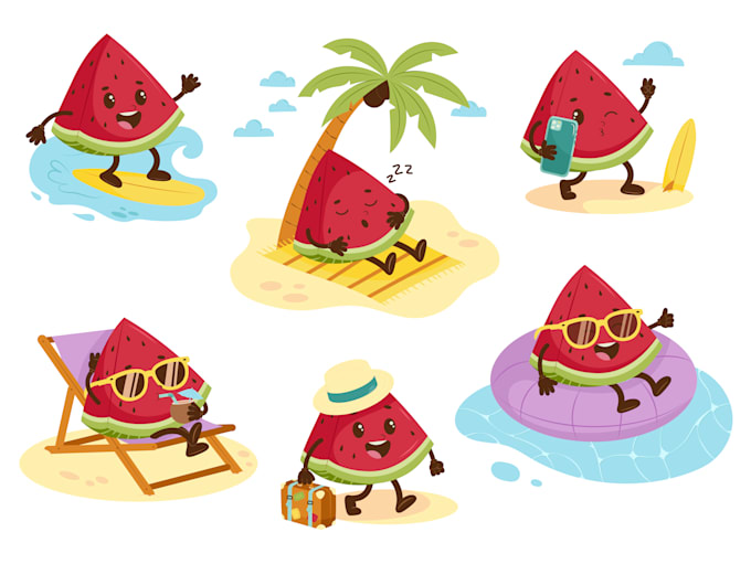 design a cute cartoon vector mascot for your brand or project