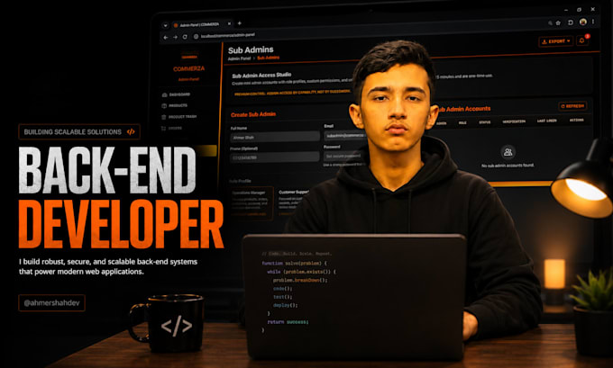 be your backend laravel php web developer