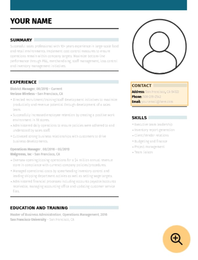write a professional ats optimized resume