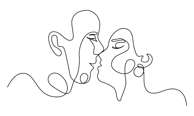 create a continuous one line art animation video