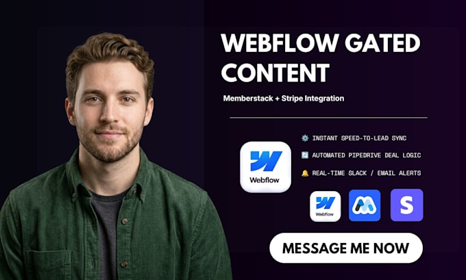 setup webflow gated content with memberstack and stripe integration webflow site