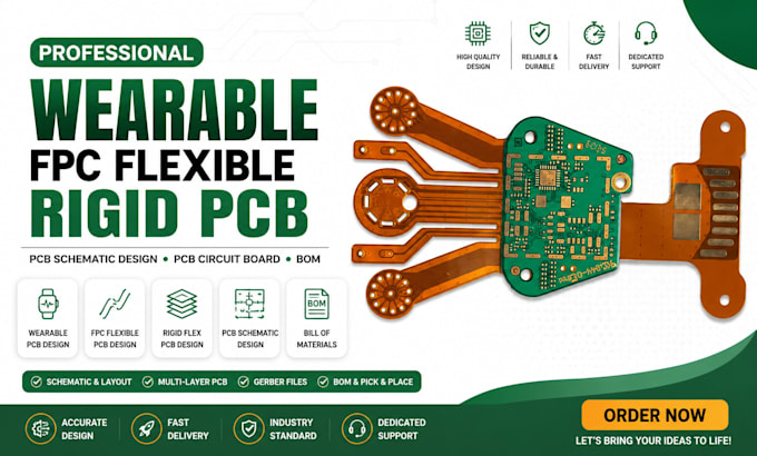 do wearable, fpc flexible rigid pcb, pcb schematic design, pcb circuit board,bom