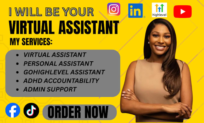 be executive personal gohighlevel virtual assistant social media admin assistant