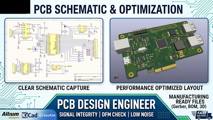 create pcb schematics and optimize your board for manufacturing