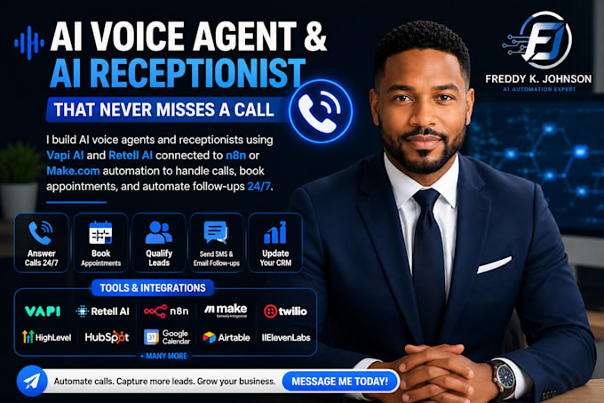 build an ai voice agent, ai receptionist, ai calling system vapi, retell