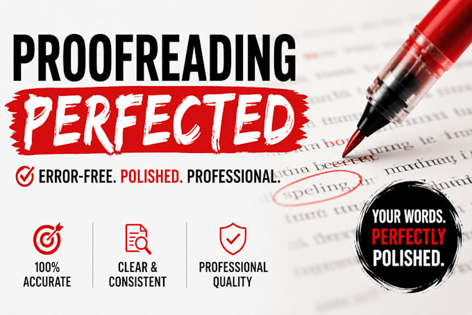 proofread and edit any english document for clarity and accuracy