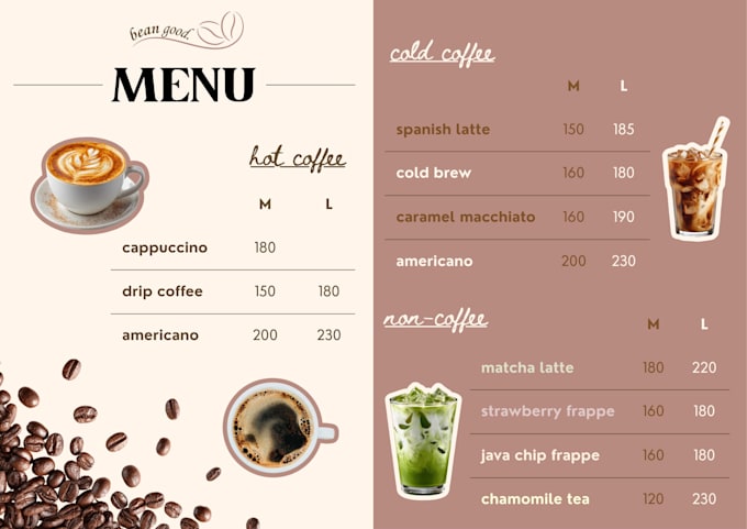 design eyecatching menus for your restaurant or cafe