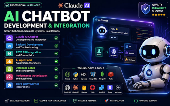 fix build ai chatbot backend api intregation with claude ai blip node js flutter