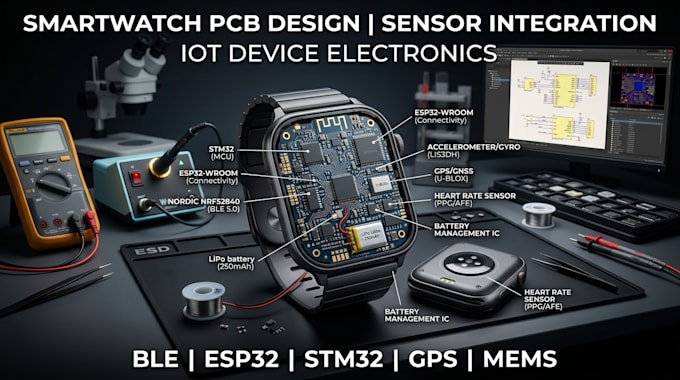 design smartwatch pcb, sensor integration and iot device electronics