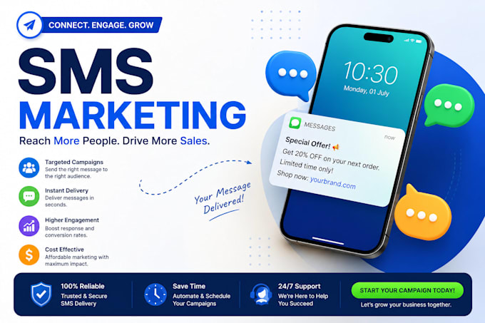 send bulk SMS marketing campaign and text message promotion