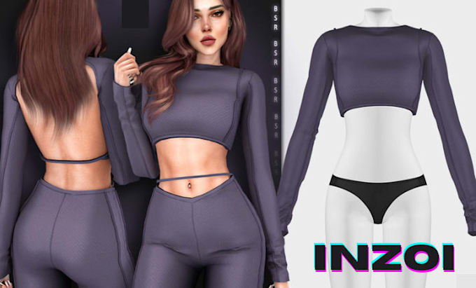 create custom content, character, clothes for the sims 4 cc with inzoi