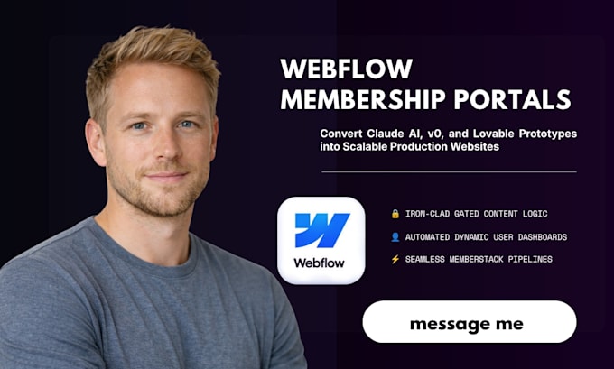 build webflow membership site with gated content automate webflow user dashboard