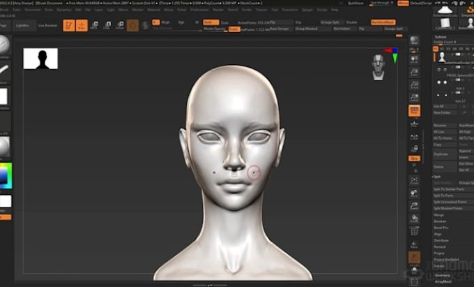 design 3d mold character, 3d sculpting, stylized character mold using zbrush