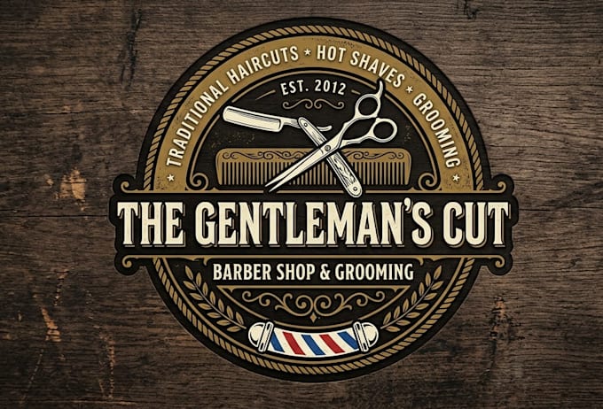 do professional barber and barber shop logo