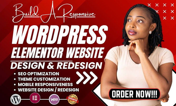 build, design, redesign wordpress elementor website as wordpress developer