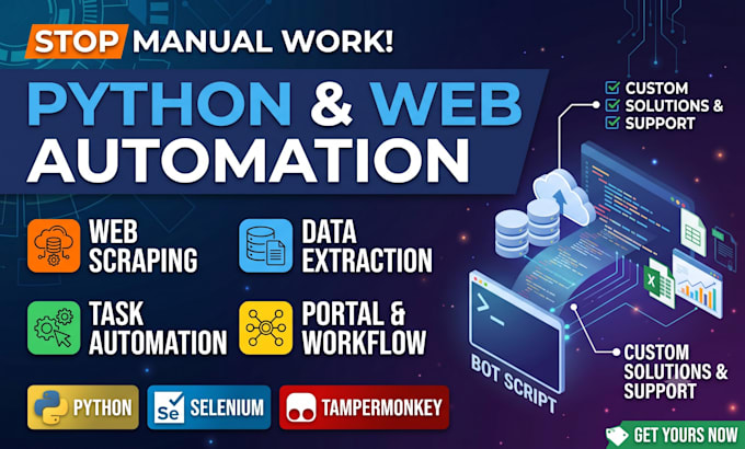 build custom web bots for automated data entry and scraping