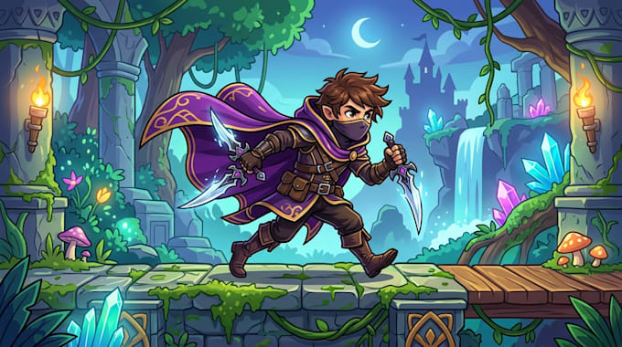 draw 2d game character or 2d game character