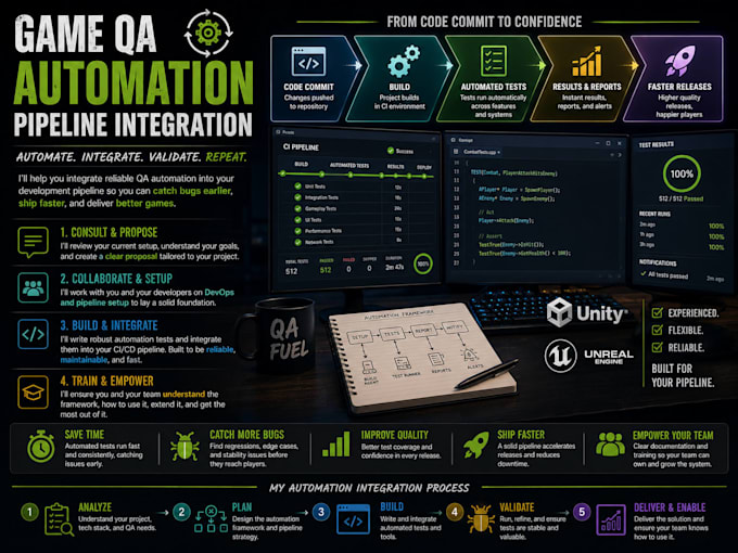 create an automated testing framework for your ue game