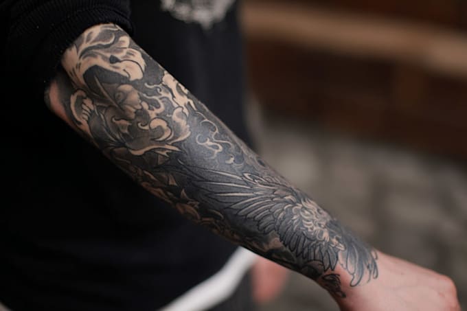create a tattoo design of tattoo sleeve