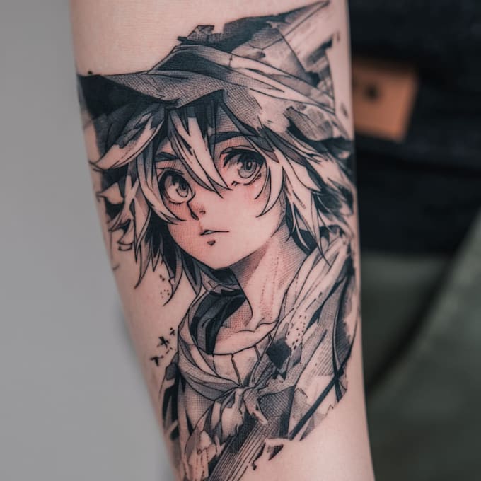 make a unique anime tattoo design for you