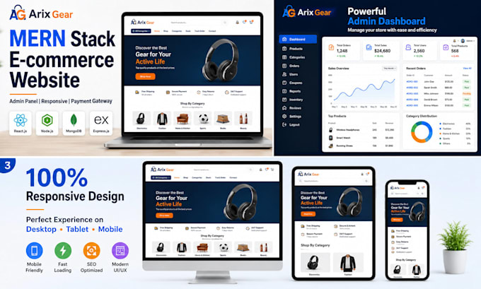 build an ecommerce website with admin panel using mern stack