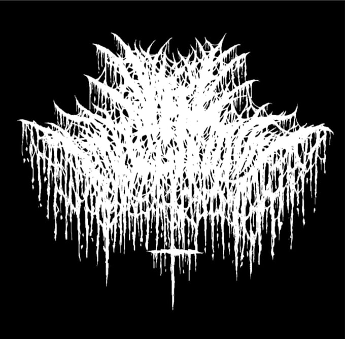 design a heavy and dirty sludgecore metal logo