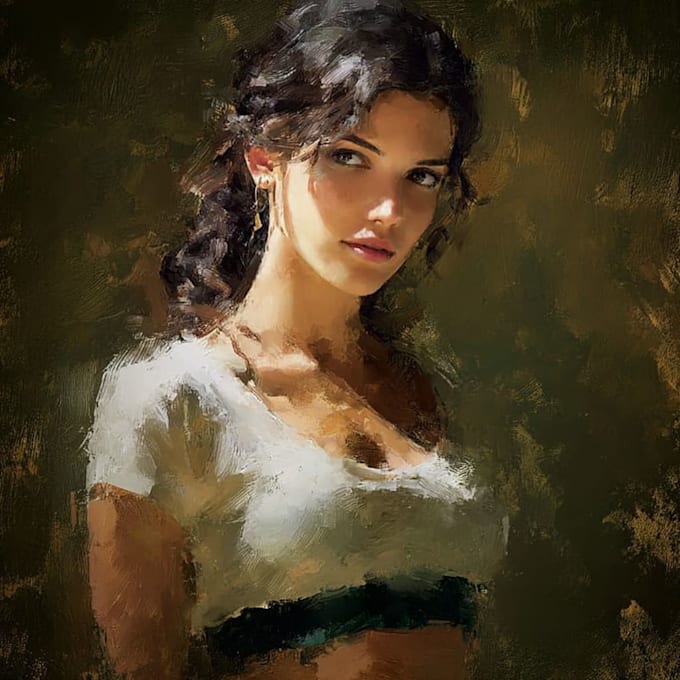 paint custom oil painting illustration