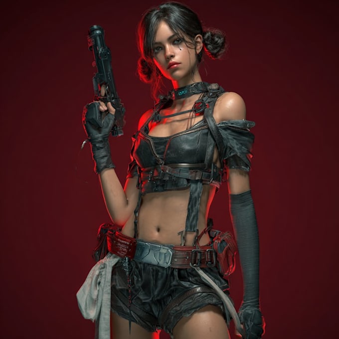 make cyberpunk character art