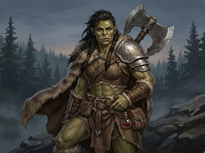 create a fantasy character concept art