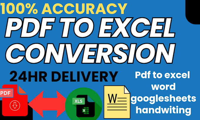 convert pdf to excel with accurate data entry