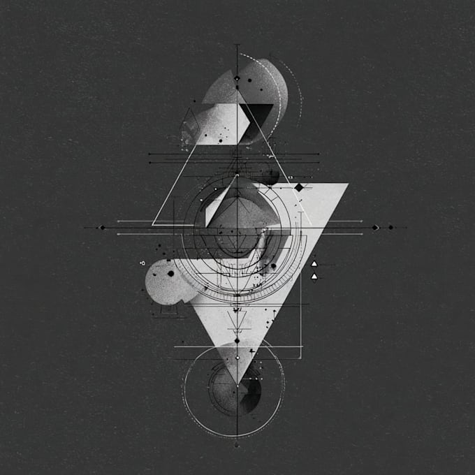 create sleeve tattoo design in geometric style