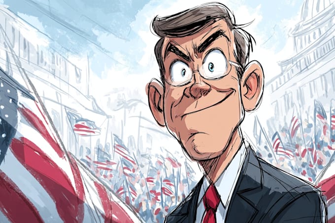 create custom political cartoon artwork